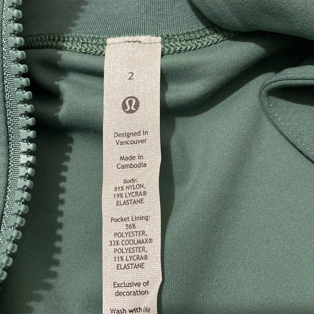 Lululemon Define Cropped Jacket Nulu Medium Forest - Picture 3 of 8